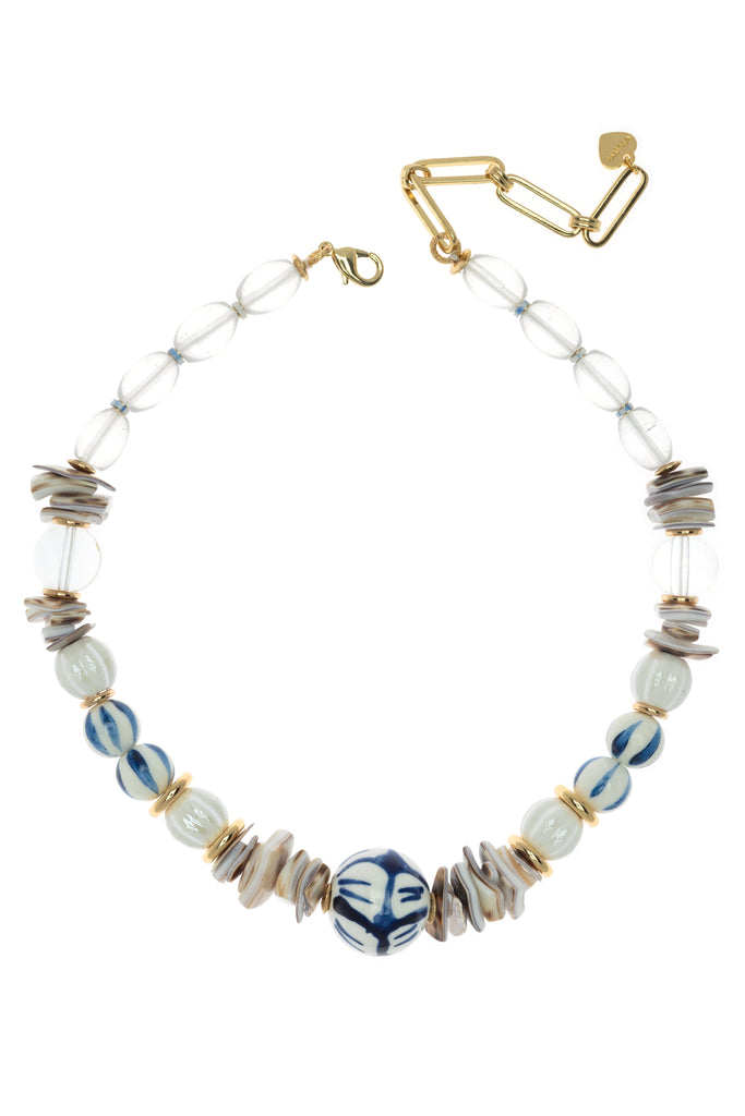 Printed Stone Bead Necklace - Nakamol