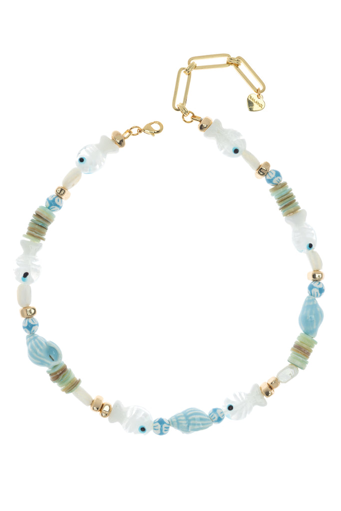 Soft Blue Wave Necklace - Nakamol