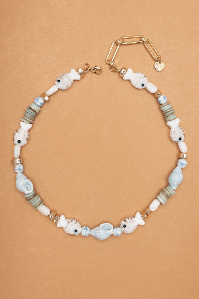 Soft Blue Wave Necklace - Nakamol