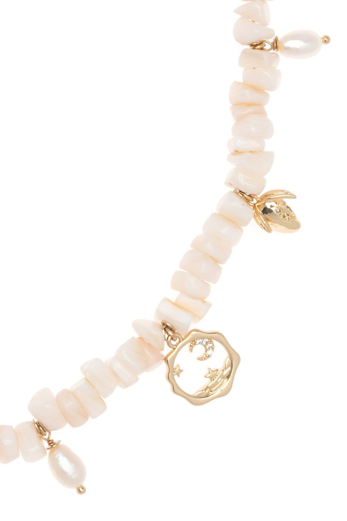 Sandy Beach Gold Shell Necklace - Nakamol