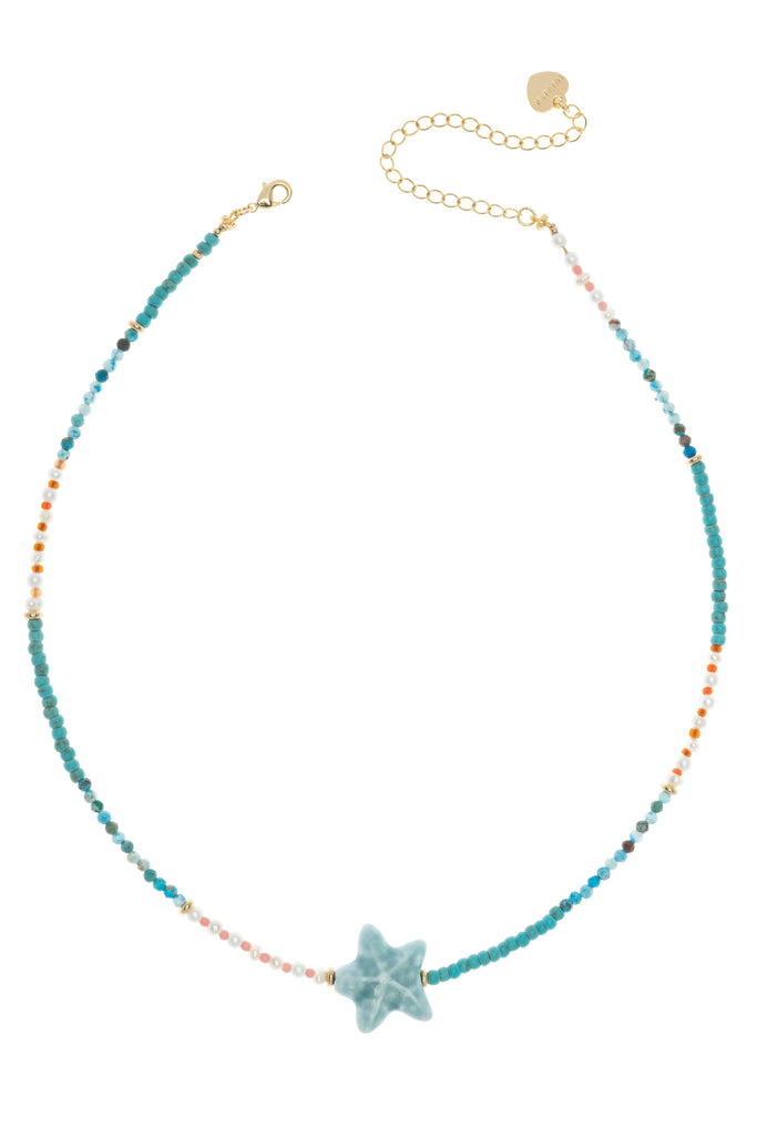 Blue Star Turquoise Beaded Necklace - Nakamol