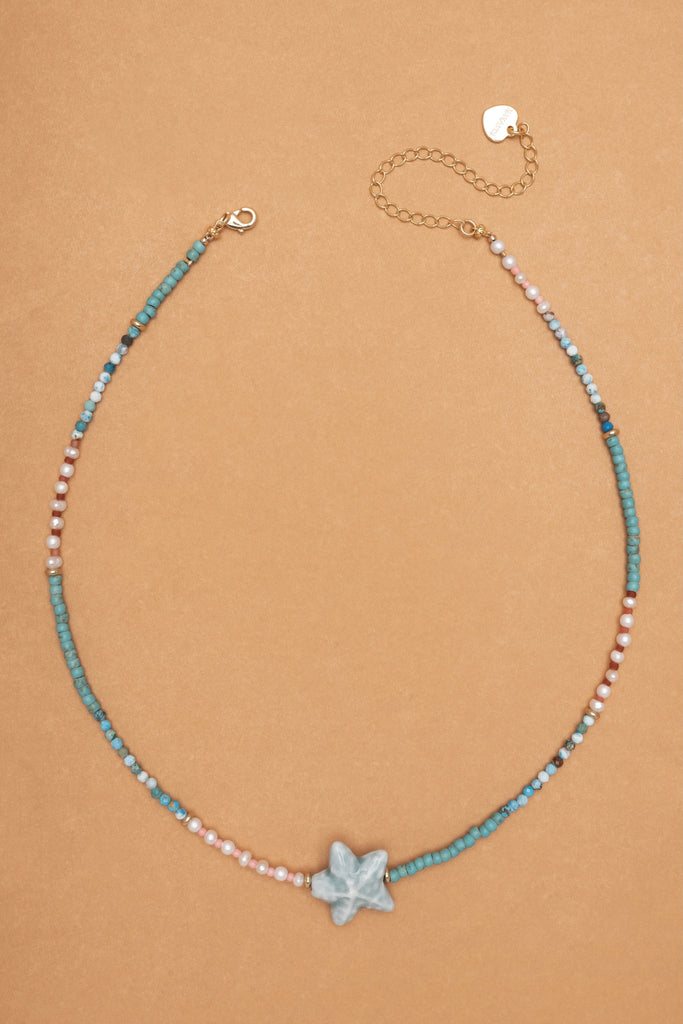 Blue Star Turquoise Beaded Necklace - Nakamol