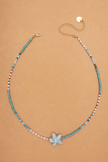 Blue Star Turquoise Beaded Necklace - Nakamol