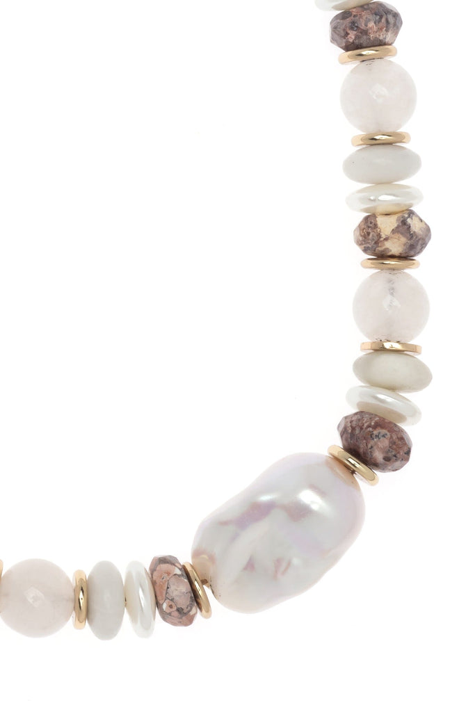 MoonStone Pearl Necklace - Nakamol