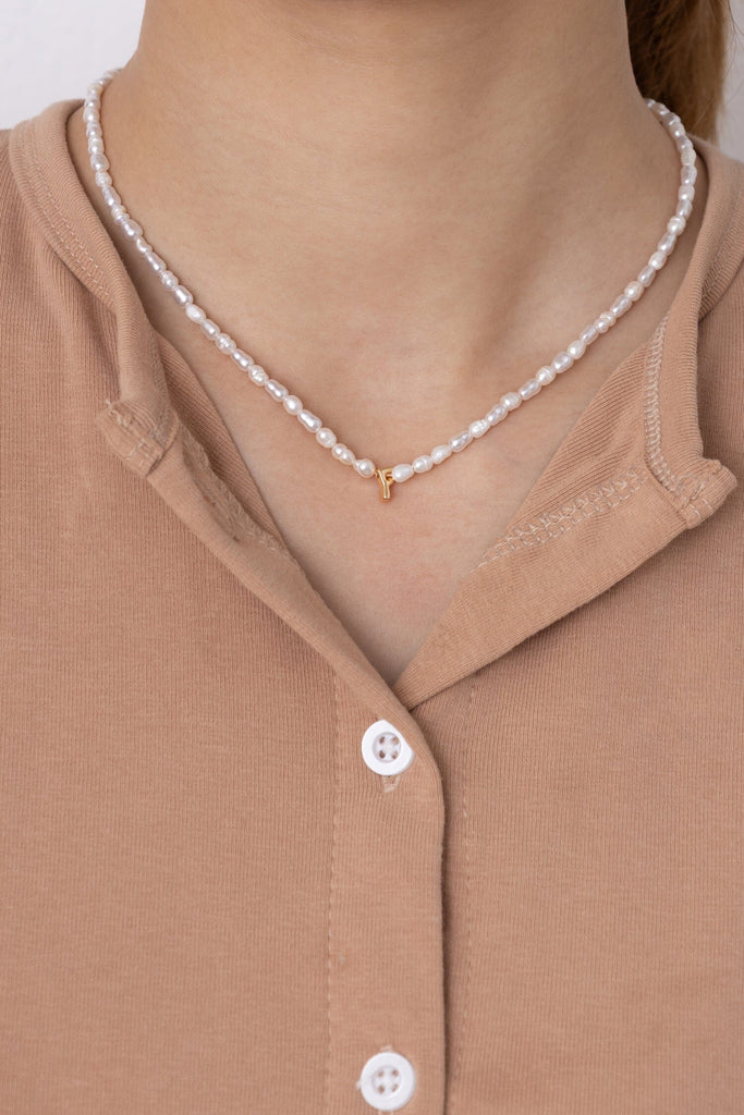 White Pearl F Bead Fashion Necklace - Nakamol