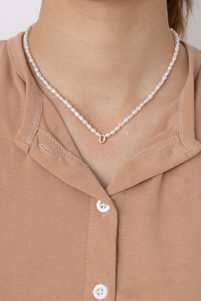 White Pearl O Bead Fashion Necklace - Nakamol