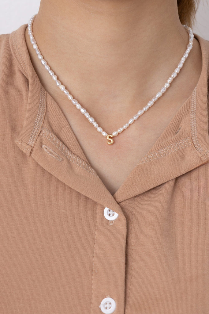 White Pearl S Bead Fashion Necklace - Nakamol