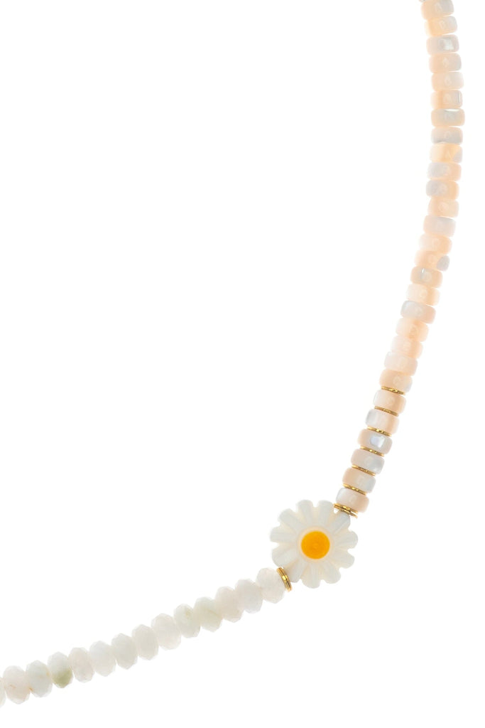 Asymmetrical Floral Bead Necklace - Nakamol