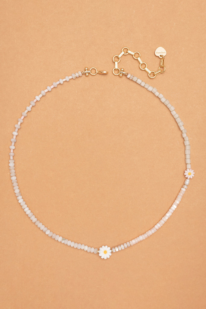 Asymmetrical Floral Bead Necklace - Nakamol