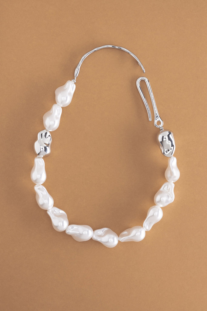 White Pearl Mix Necklace - Nakamol