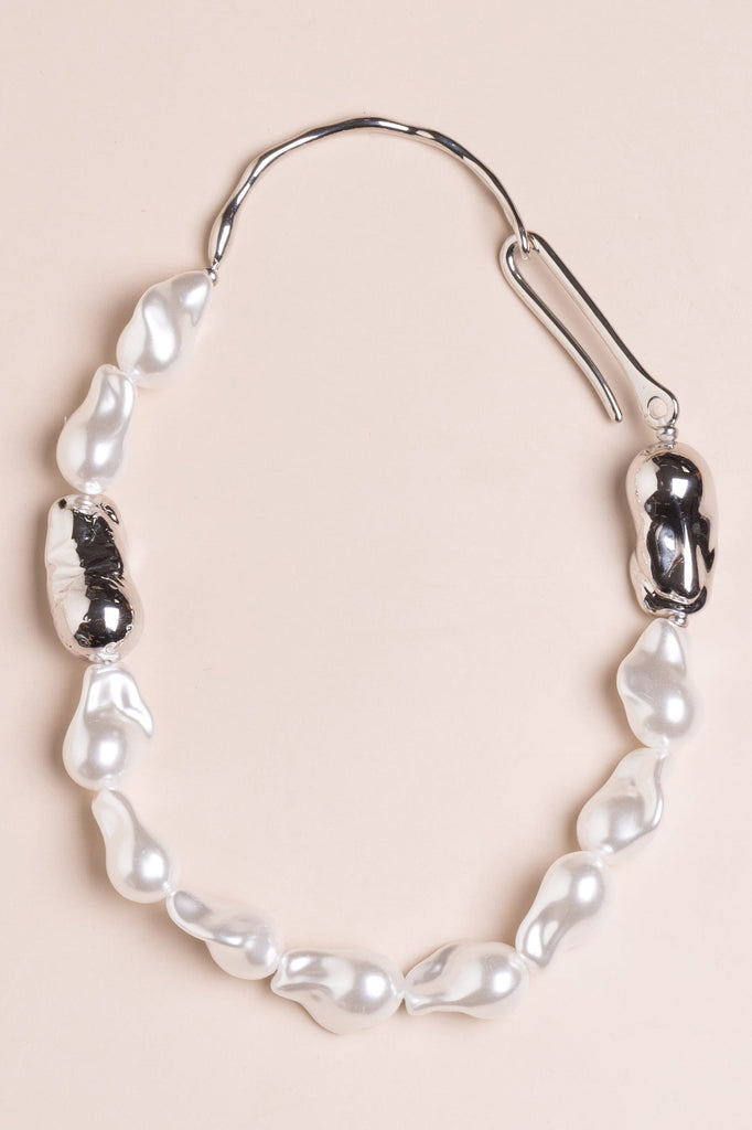 White Pearl Mix Necklace - Nakamol