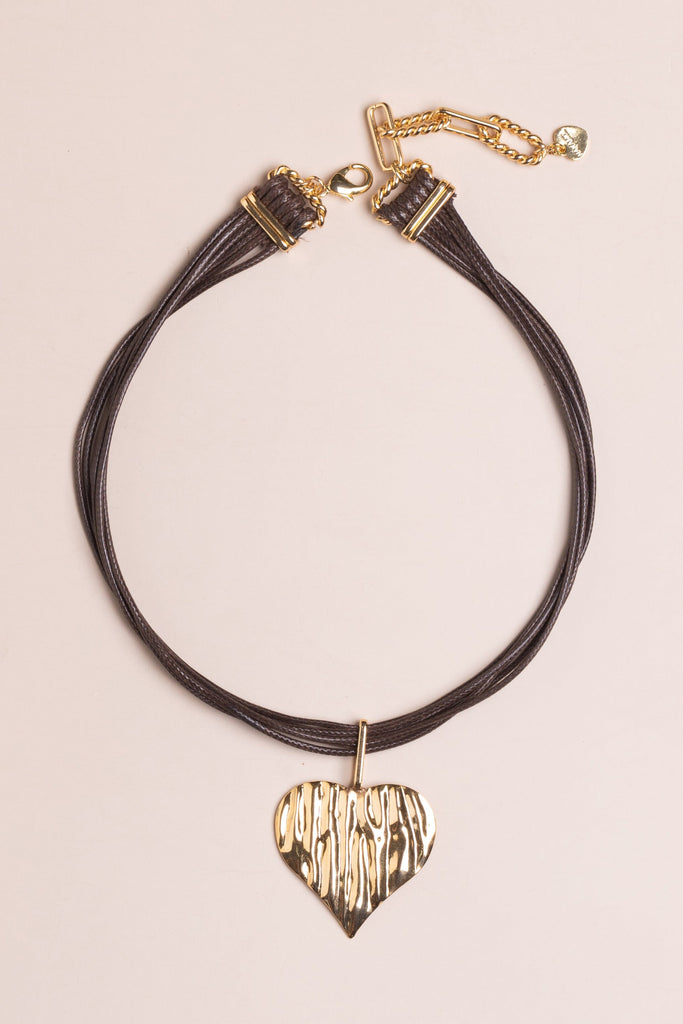 Gold Heart Sleek Necklace - Nakamol