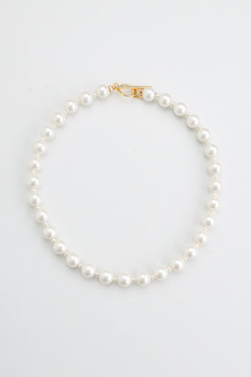 String of White Pearl Bead Necklace - Nakamol