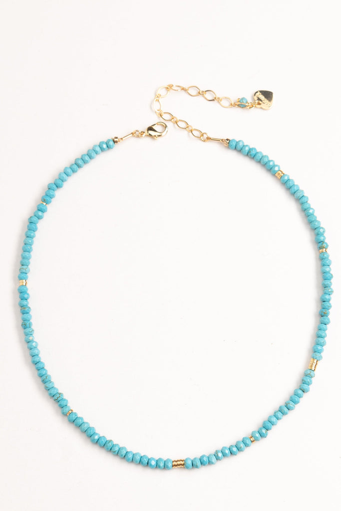 Single Strand Turquoise Beaded Necklace - Nakamol