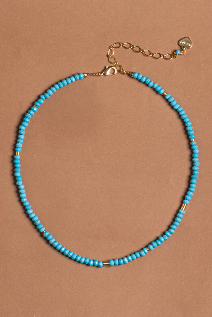 Single Strand Turquoise Beaded Necklace - Nakamol