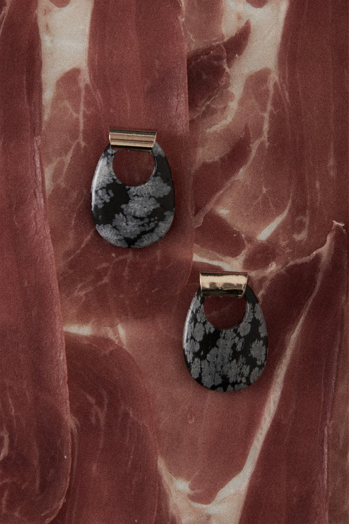 Dalmatian Agate Geometrical Earrings - Nakamol