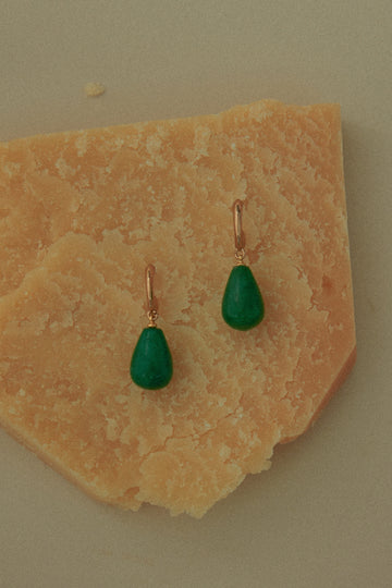 Green C-Hook Earrings - Nakamol