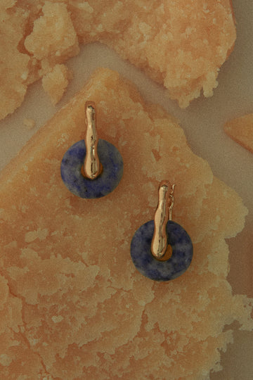 Sodalite Disc Earrings - Nakamol