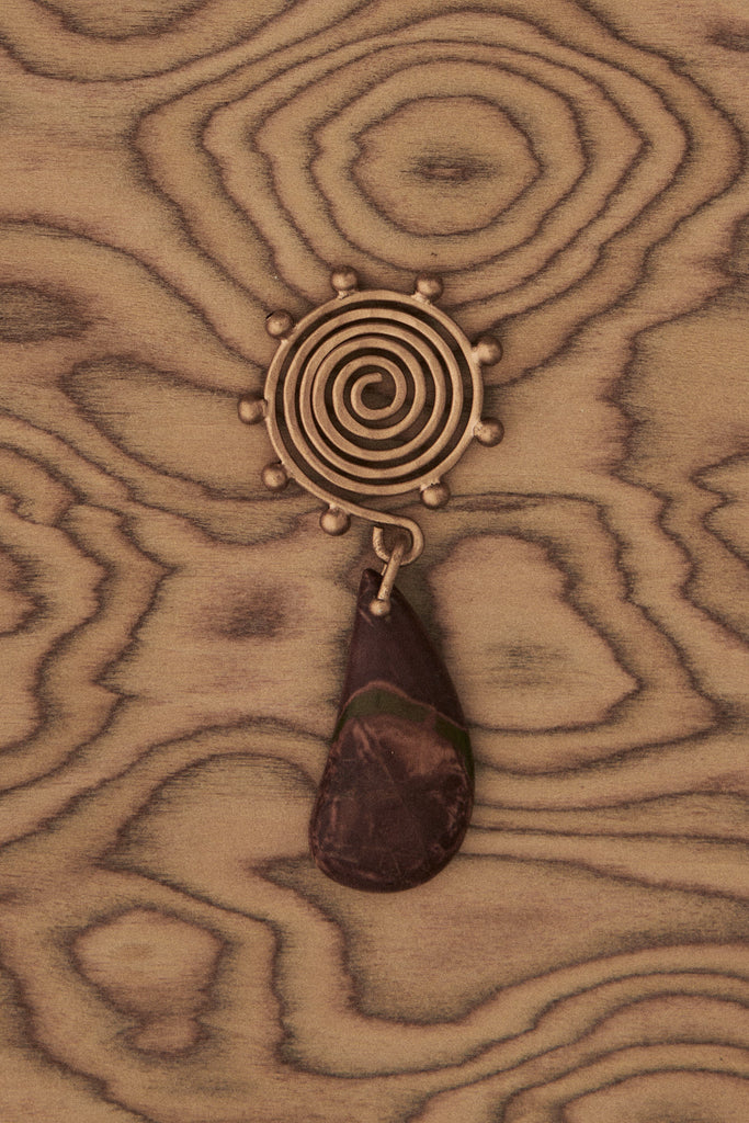 Starburst Brown Drop Earrings - Nakamol