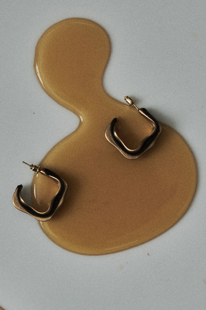 Black Rhodium Gold Earrings - Nakamol