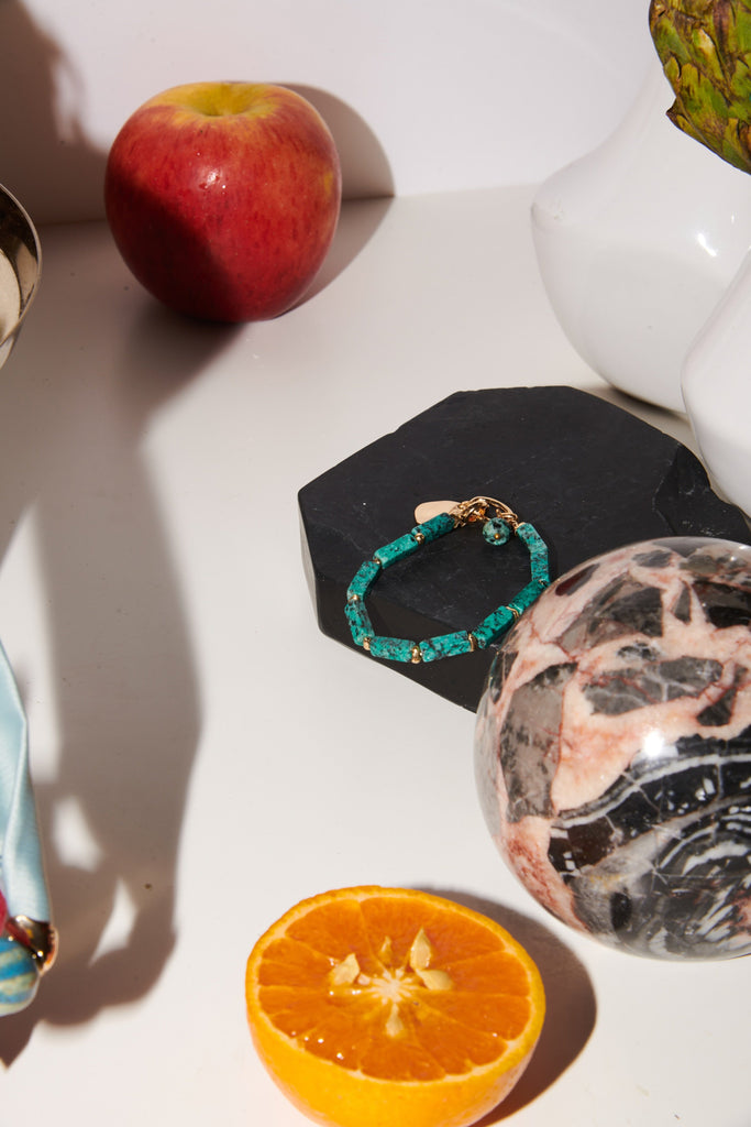 Turquoise Baguette Stone Bracelet - Nakamol