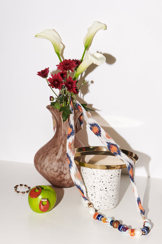 Mixed Bead Ribbon Necklace - Nakamol