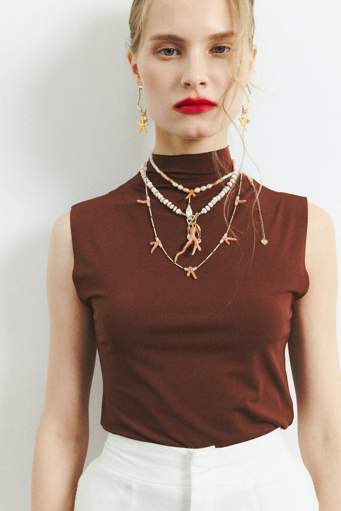 Ocean Coral Beaded Short Necklace - Nakamol