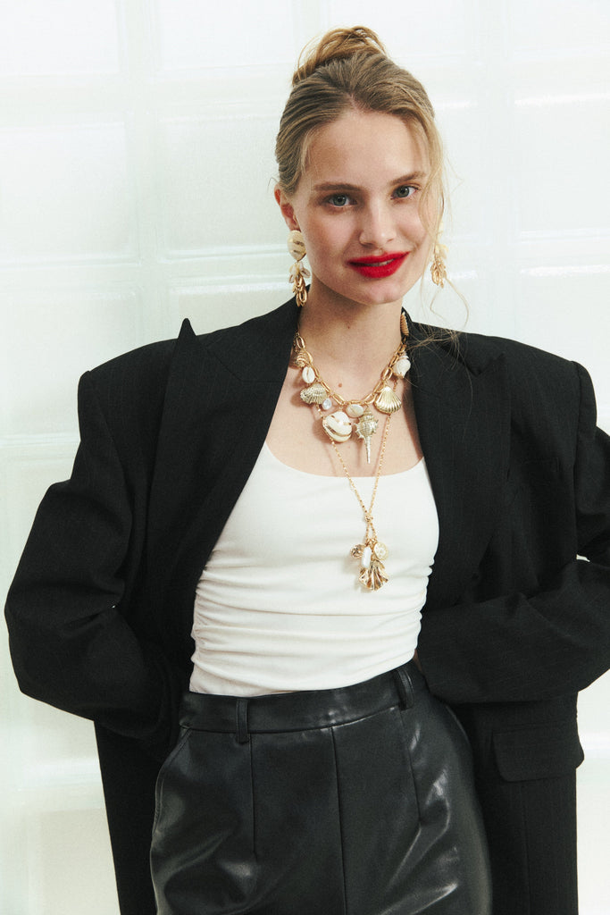 Golden Money Cowrie Shell Earrings - Nakamol