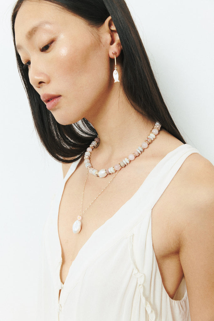 Fish Shell Drop Earrings - Nakamol