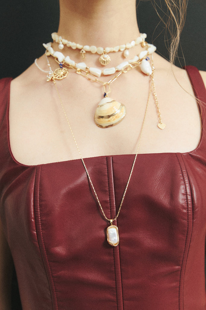 Conus Charm Gold Link Necklace - Nakamol