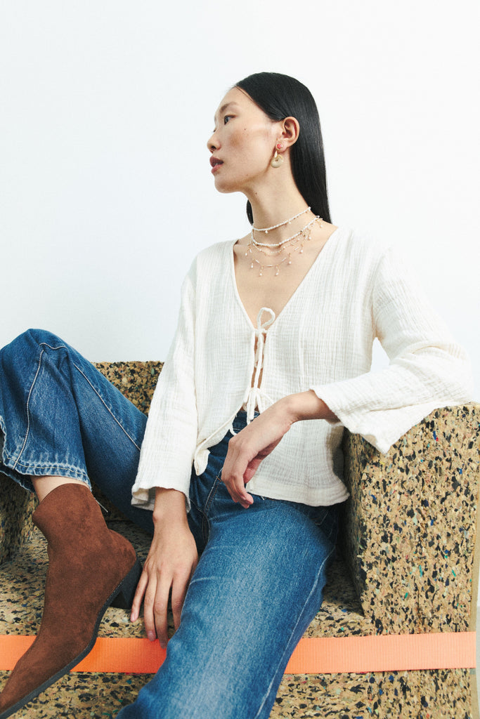 Citrine Coin Drop Earrings - Nakamol