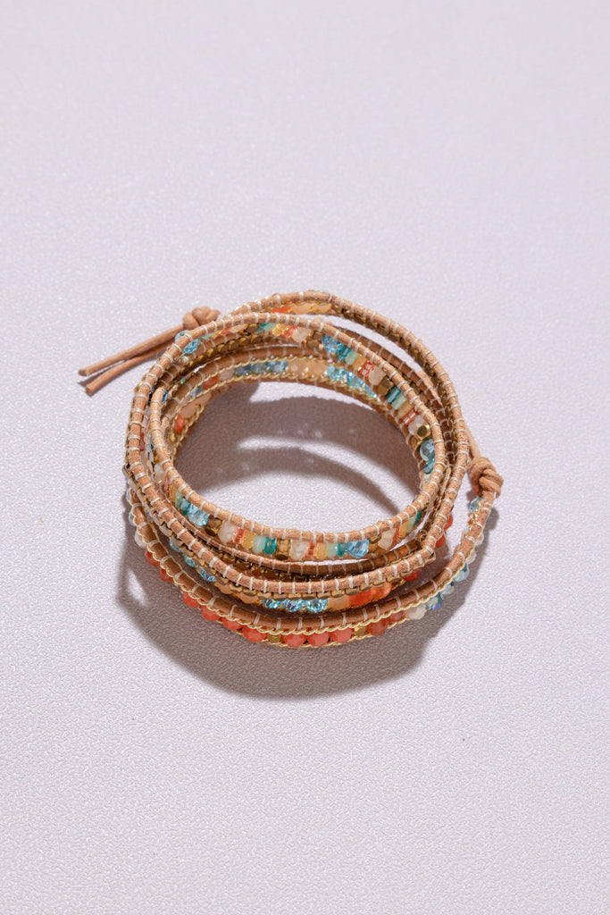 Opaline Orange Beaded 5x Wrap - Nakamol