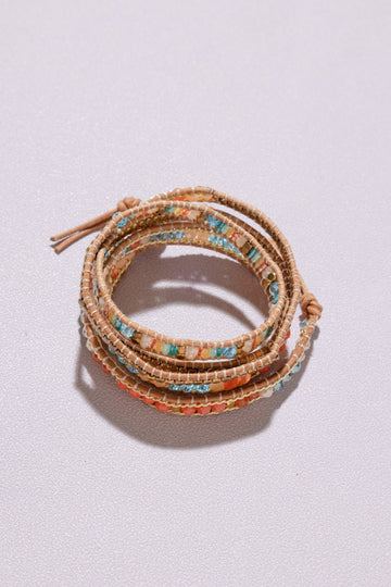 Opaline Orange Beaded 5x Wrap - Nakamol