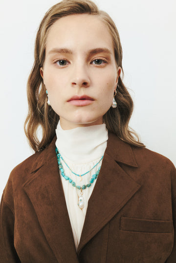 Chunky Turquoise Baroque Necklace - Nakamol