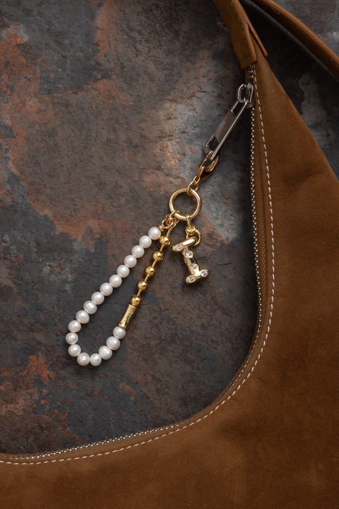 I Gold White Elegant Keychain - Nakamol
