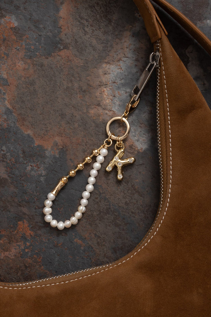 K Gold White Elegant Keychain - Nakamol