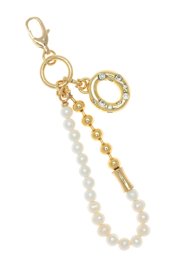 O Gold White Elegant Keychain - Nakamol