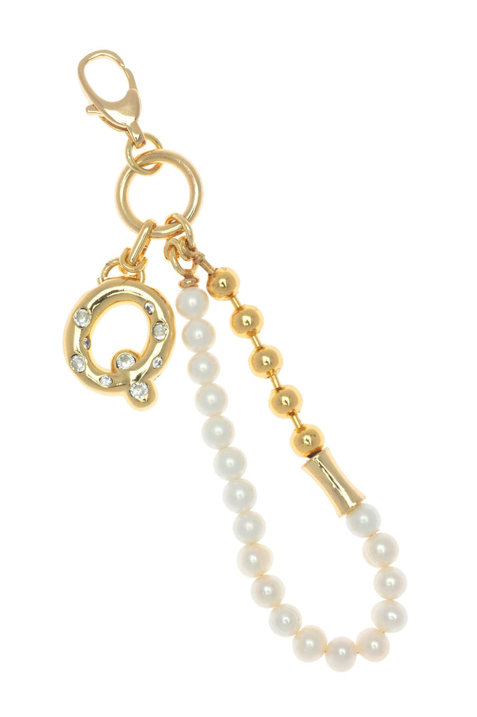 Q Gold White Elegant Keychain - Nakamol