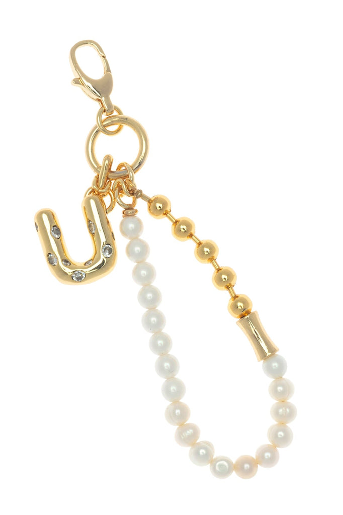U Gold White Elegant Keychain - Nakamol
