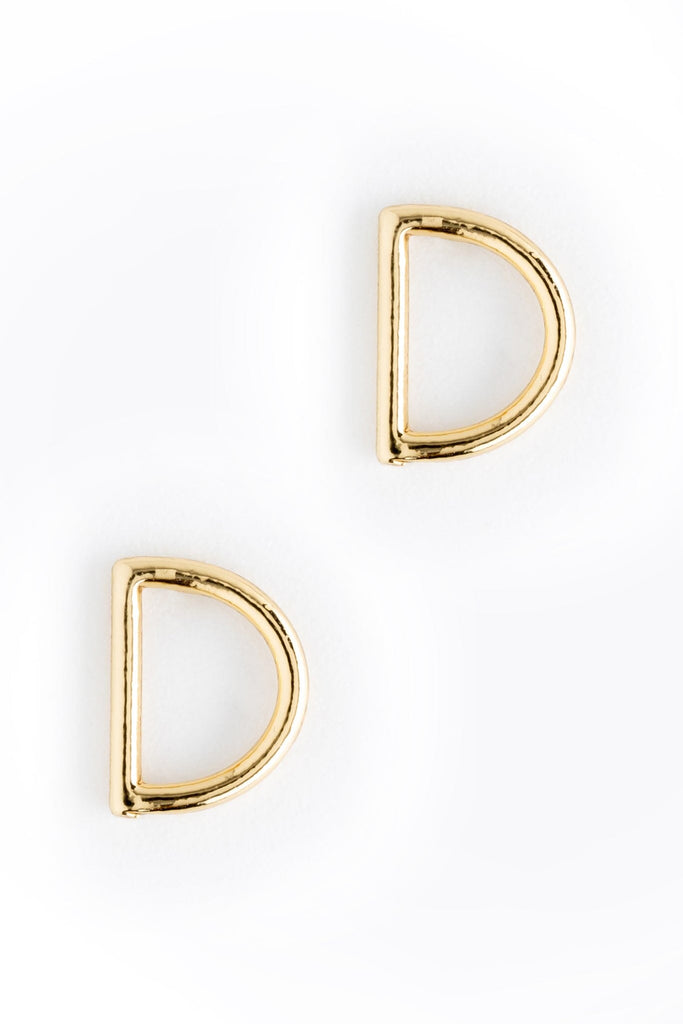 Letter D Gold Condensed Earrings - Nakamol