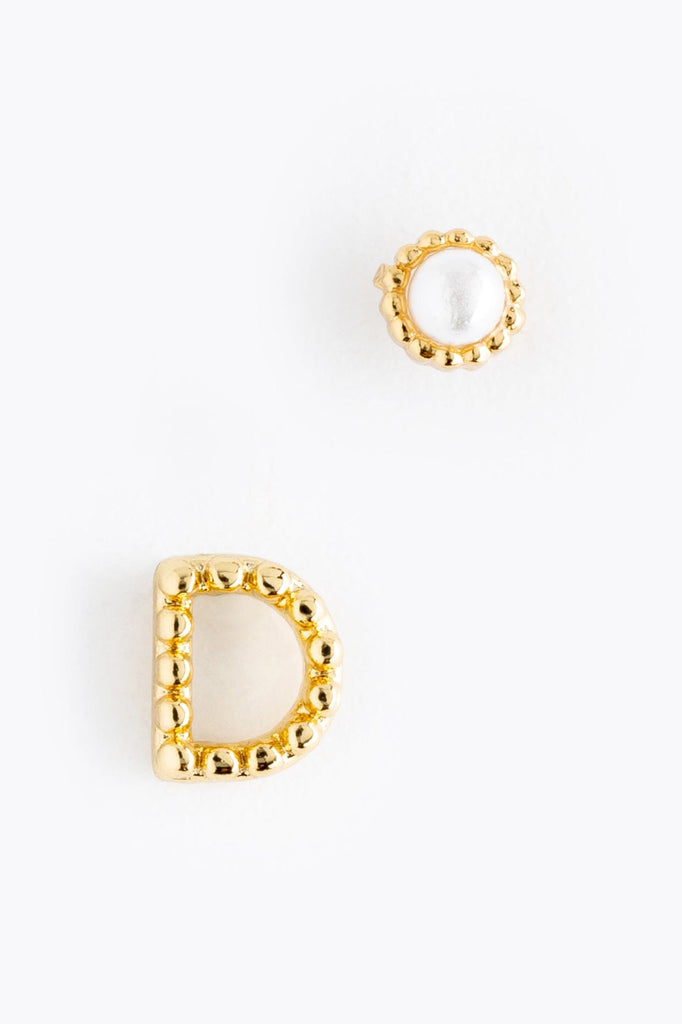 Pearl D Ball Stud Earrings - Nakamol
