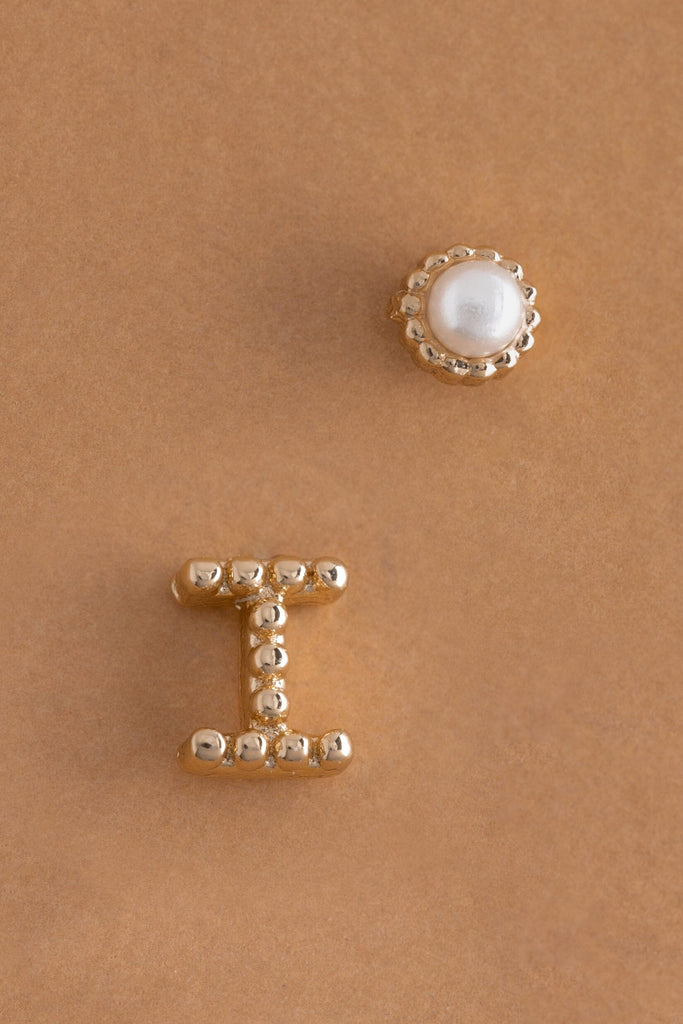 Pearl I Ball Stud Earrings - Nakamol