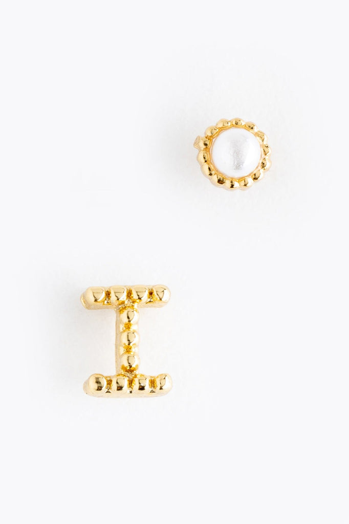 Pearl I Ball Stud Earrings - Nakamol