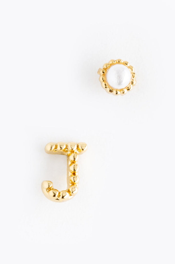 Pearl J Ball Stud Earrings - Nakamol