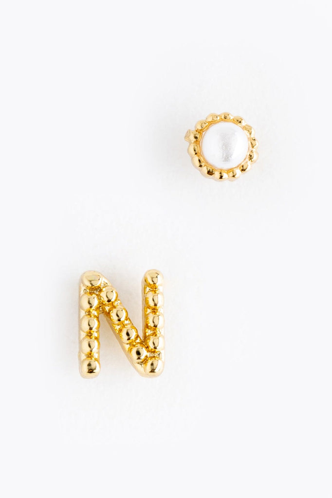 Pearl N Ball Stud Earrings - Nakamol