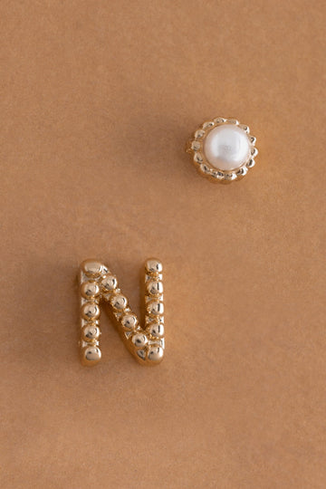 Pearl N Ball Stud Earrings - Nakamol