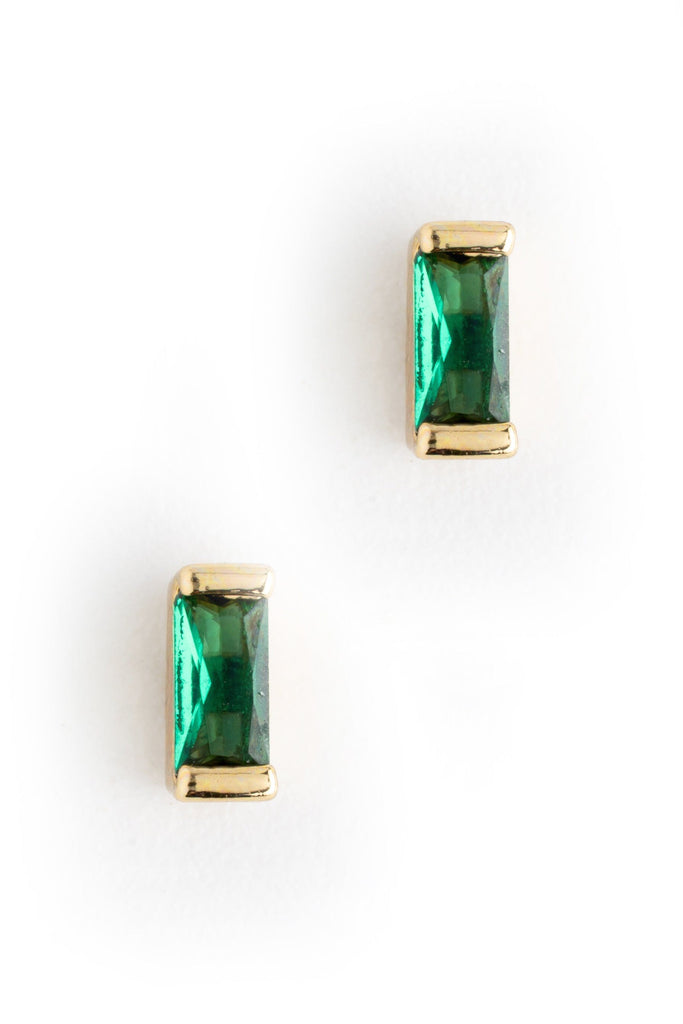 May Emerald Stud Earrings - Nakamol