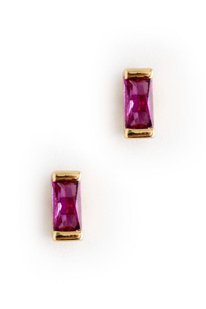 July Ruby Stud Earrings - Nakamol