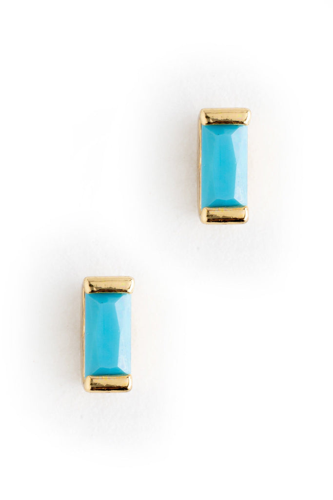 December Turquoise Stud Earrings - Nakamol