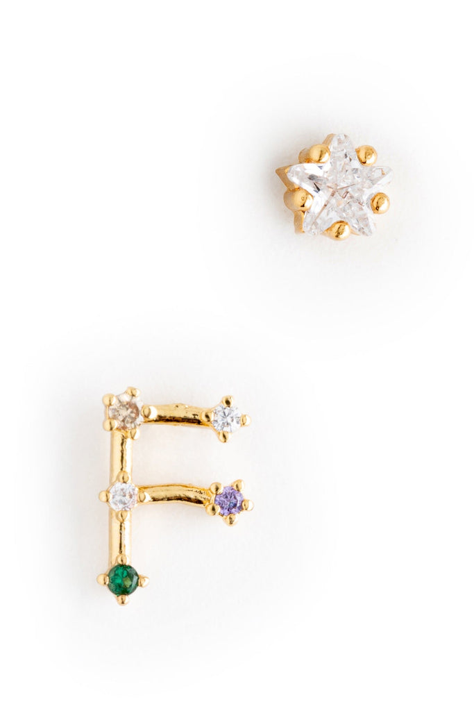 F Constellation Earrings - Nakamol